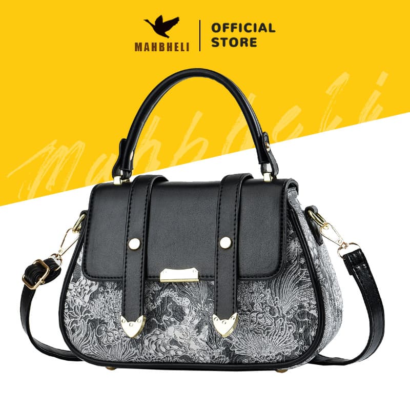 MAHBHELI Bolsa Feminina Estampada Crossbody Ombro e Mão Estilo Sela e Maçã