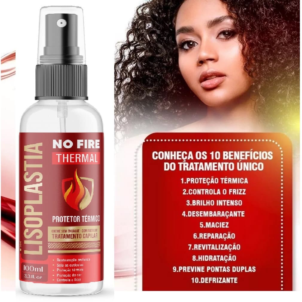 defrizante protetor térmico forte contra calor excessivo nos fios lisoplastia