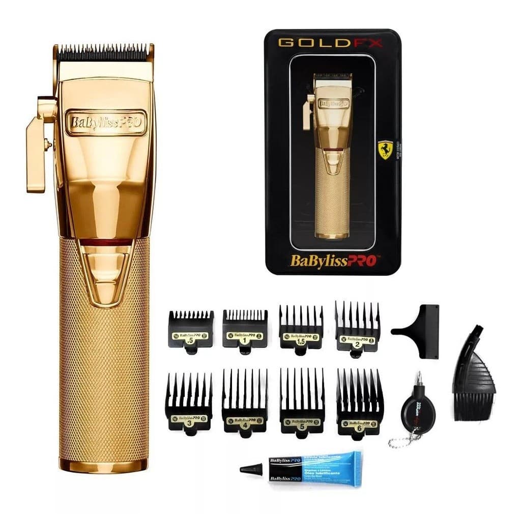 Máquina De Corte Profissional BaByliss Pro B870g Ouro FX 8QMX Babiliss Metal Lítio Preto Cortar Cabelo Sem Fio FX870BN A