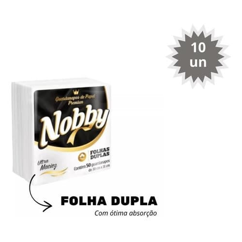 Kit 10 Pacotes Com 50un Guardanapo de Papel Premium Folha Dupla Mesa 30x31cm