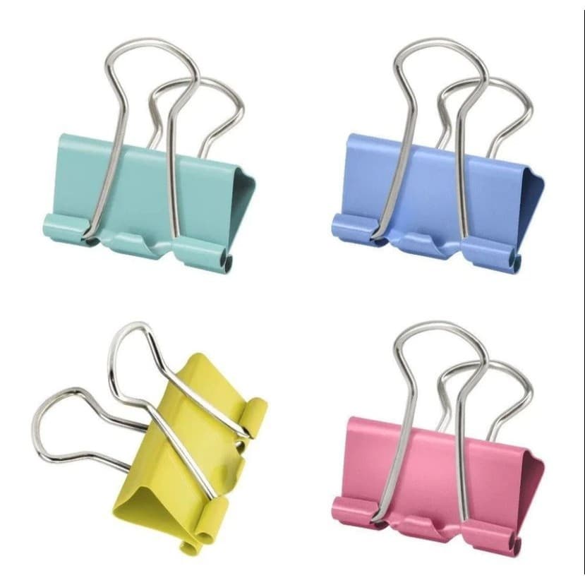 Kit Com 10 Mini Grampos Clipes Para Papel Metal Colorido
