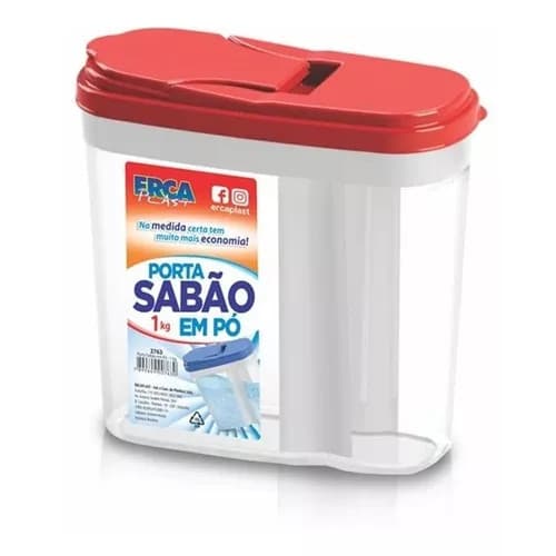 Porta Sabão Em Pó Plástico 1kg Ou Porta Ração Multiuso