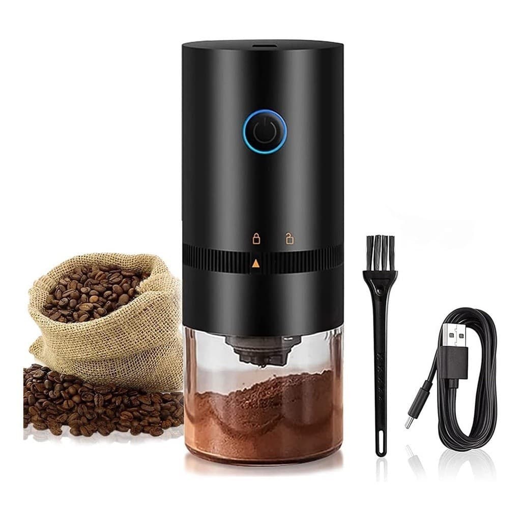 Moedor De Café E Gãos Elétrico Portátil Recarregável Usb