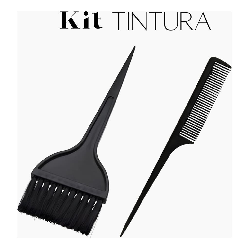 Kit Pincel Pente Para Tintura Pintar Tingir Cabelo Barbas Pelos