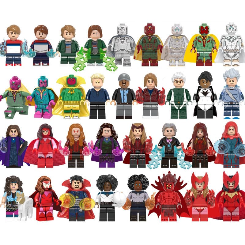 Vision Agatha Wanda Quicksilver Bily Tommy Monica Blocos De Construção Figuras Brinquedos Infantis