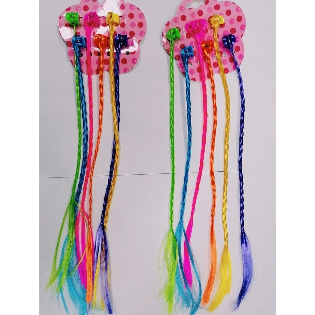 Kit 3 Cartela De Mecha De Cabelo Com Tererê Infantil Com 6 Unidades