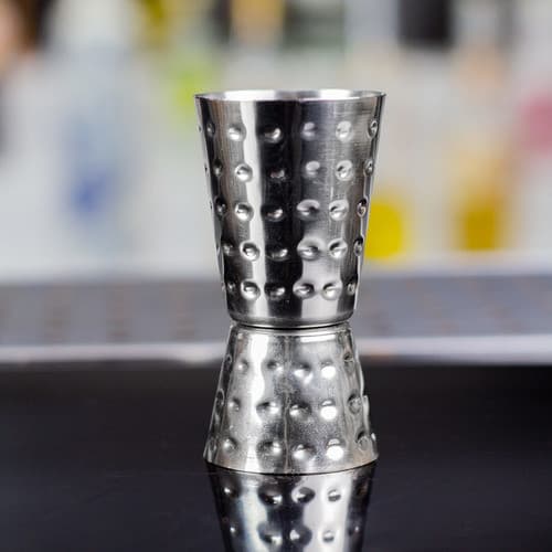 Dosador Bebidas Duplo 25ml 50ml Inox Martelado Mimo Style