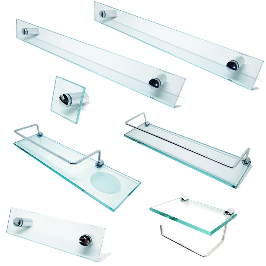 Kit 7 pçs para Banheiro em Vidro Incolor KIT_EI_60
