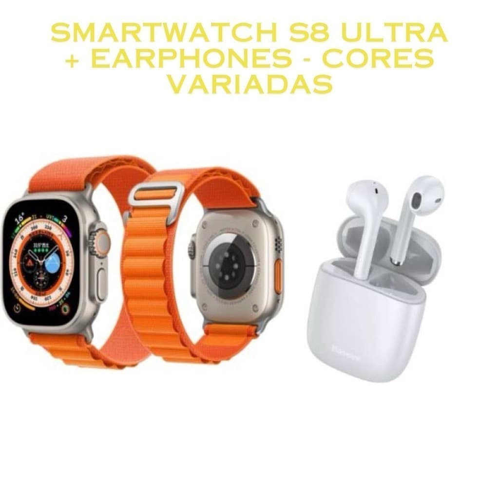 SmartWatch S8 Ultra + Earphones - Cores Variadas