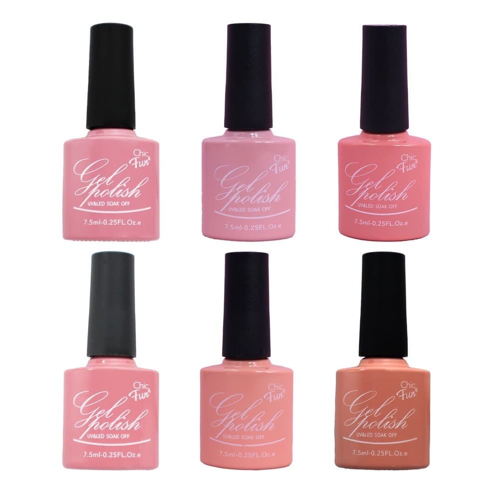 6 Esmalte Cor Nude Rosado Sakura Esmaltes Em Gel Polish Gel