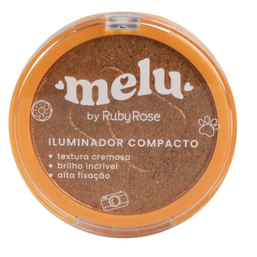 Iluminador Compacto 12,2g  Linha Melu - 02 - Ruby Rose