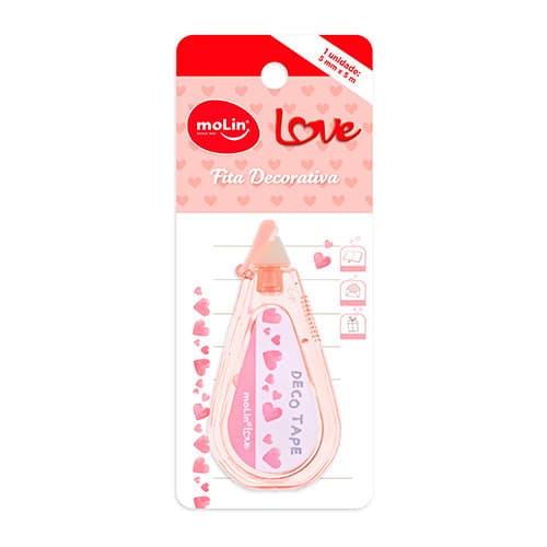 FITAS DECORATIVA LOVE CORACAO (5MMX5M) BT C/1 UN