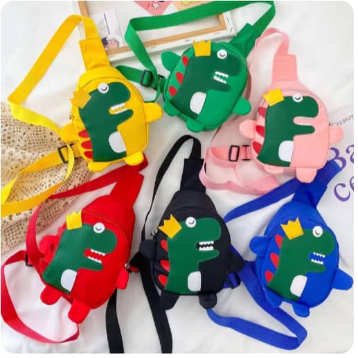 Bolsa De Peito Transversal Formato De Dinossauro Fofo Para Criança