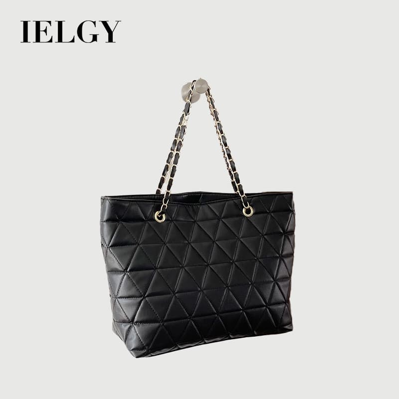 IELGY Moda Feminina Simples Bolsa De Ombro Com Corrente De Diamante De Grande Capacidade