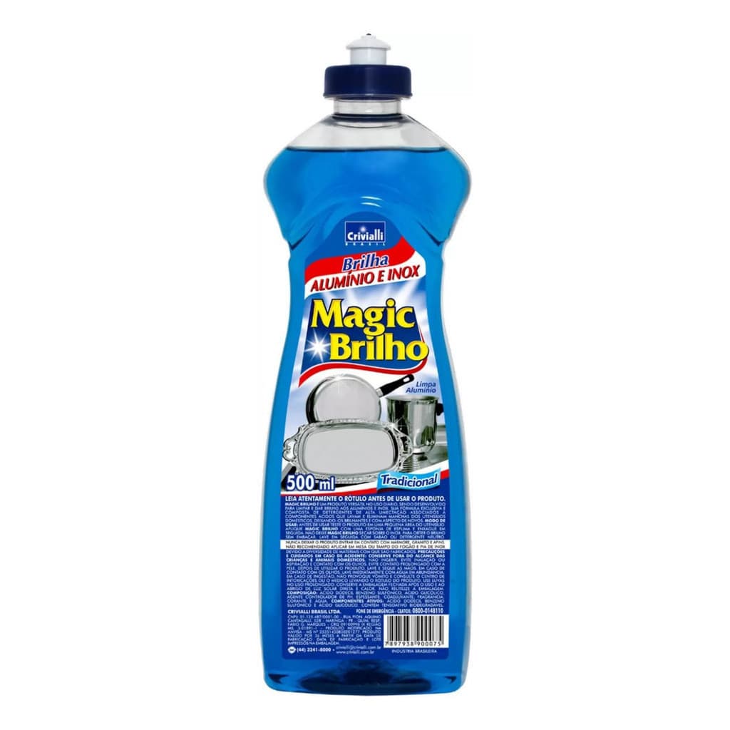 Magic Brilho Azul Limpa Alumínio E Inox Panela O Melhor