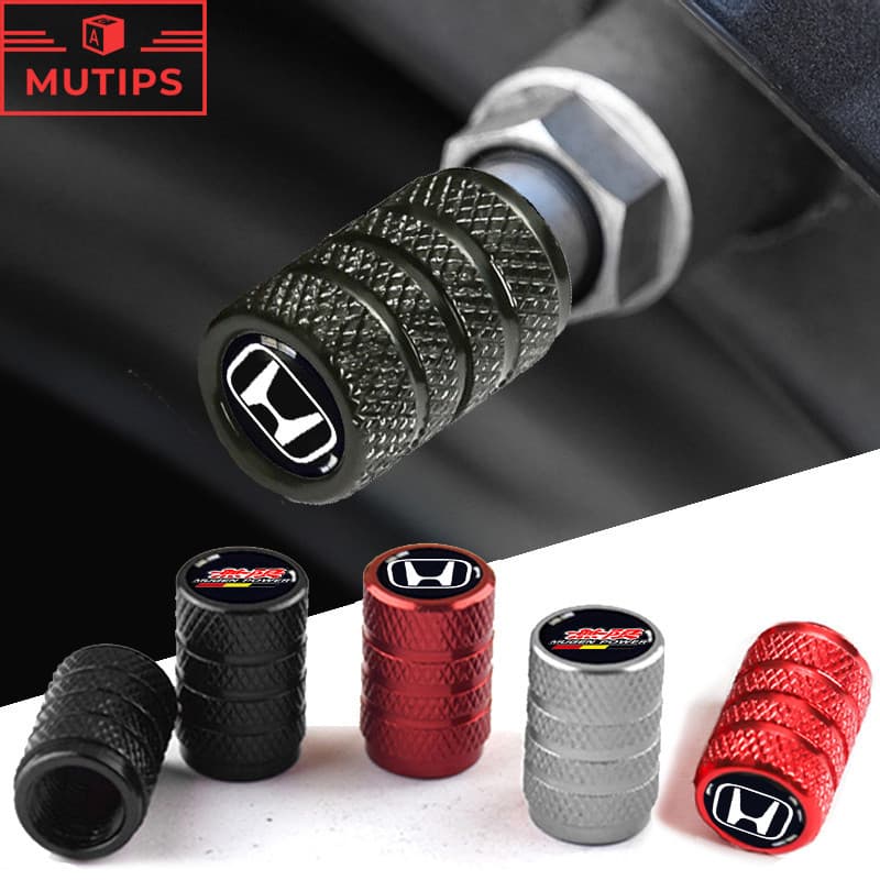 Honda Mugen 4PCS Carro Bicicleta Motocicleta Tampa De Pneus Ar Da Haste Anti-Pó Para HR-V Fit Civic City Hatch Hrv ZR Jazz