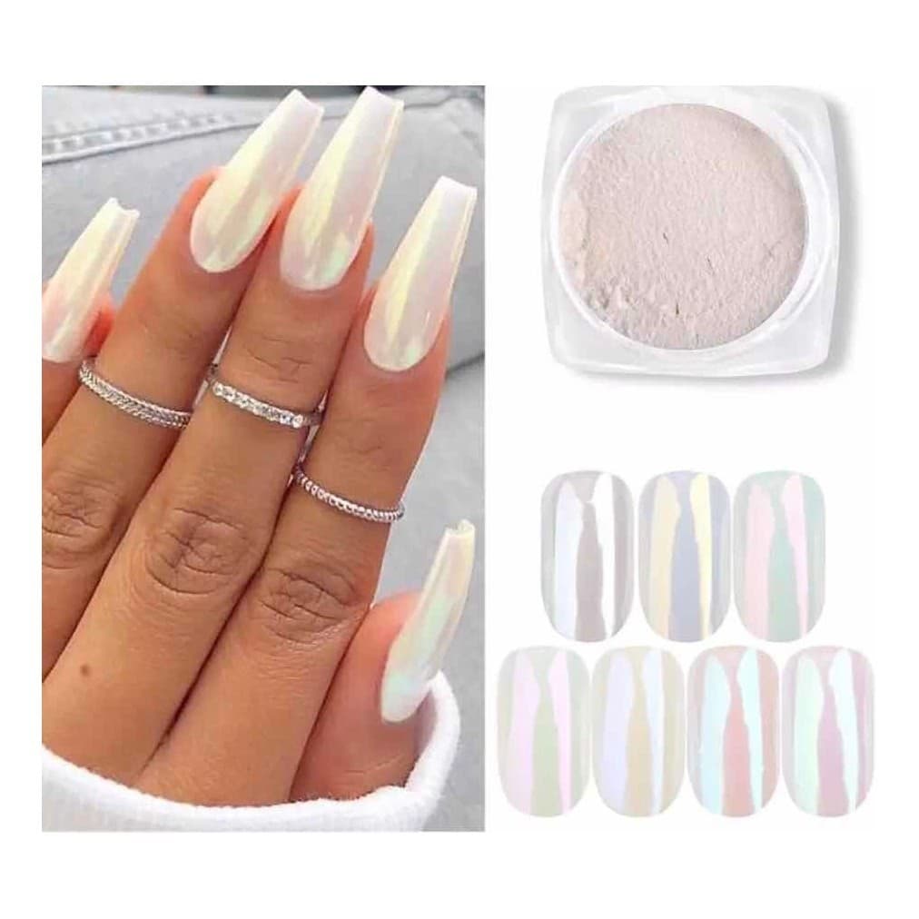 Pó Cromo Sereia Feng Unhas Uv Asa De Borboleta
