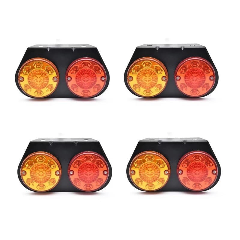04x Lanternas Conjugadas Lateral Traseira LED 12/24V Caminhões Carretas KLX Qualidade e Inovação