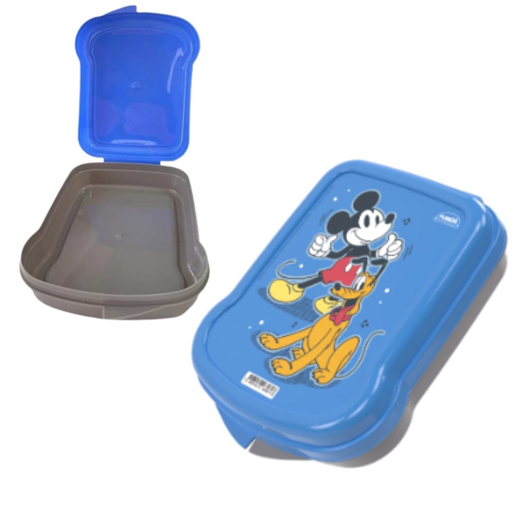 Porta Sanduiche Infantil Mickey & Pluto  Azul - Plasútil
