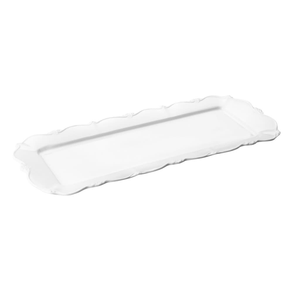 Travessa de Porcelana Retangular Fancy Branco 32x14cm Wolff