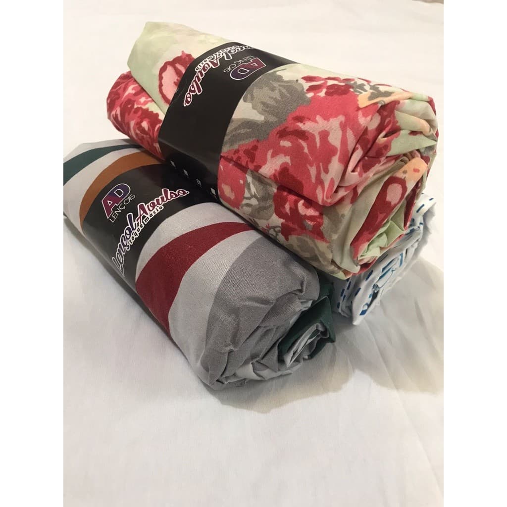Lençol avulso solteiro box com elástico em toda a volta Estampado 1,88 x 0,88 x 30 cm 100%poliéster