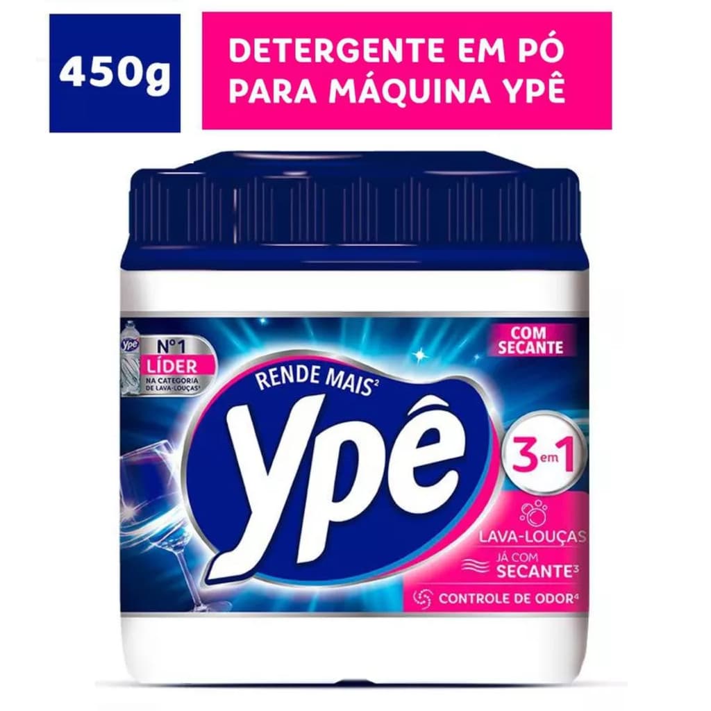 Detergente Máquina Lava Louças Ypê em pó 450g