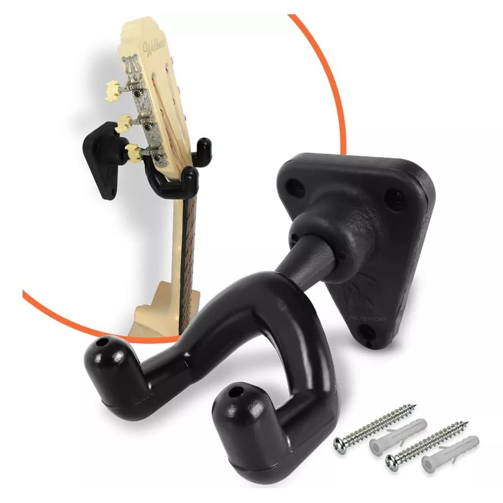 Suporte De Parede Para Violão Guitarra Baixo Ukulele Gancho Ibox SPF Cor Preto