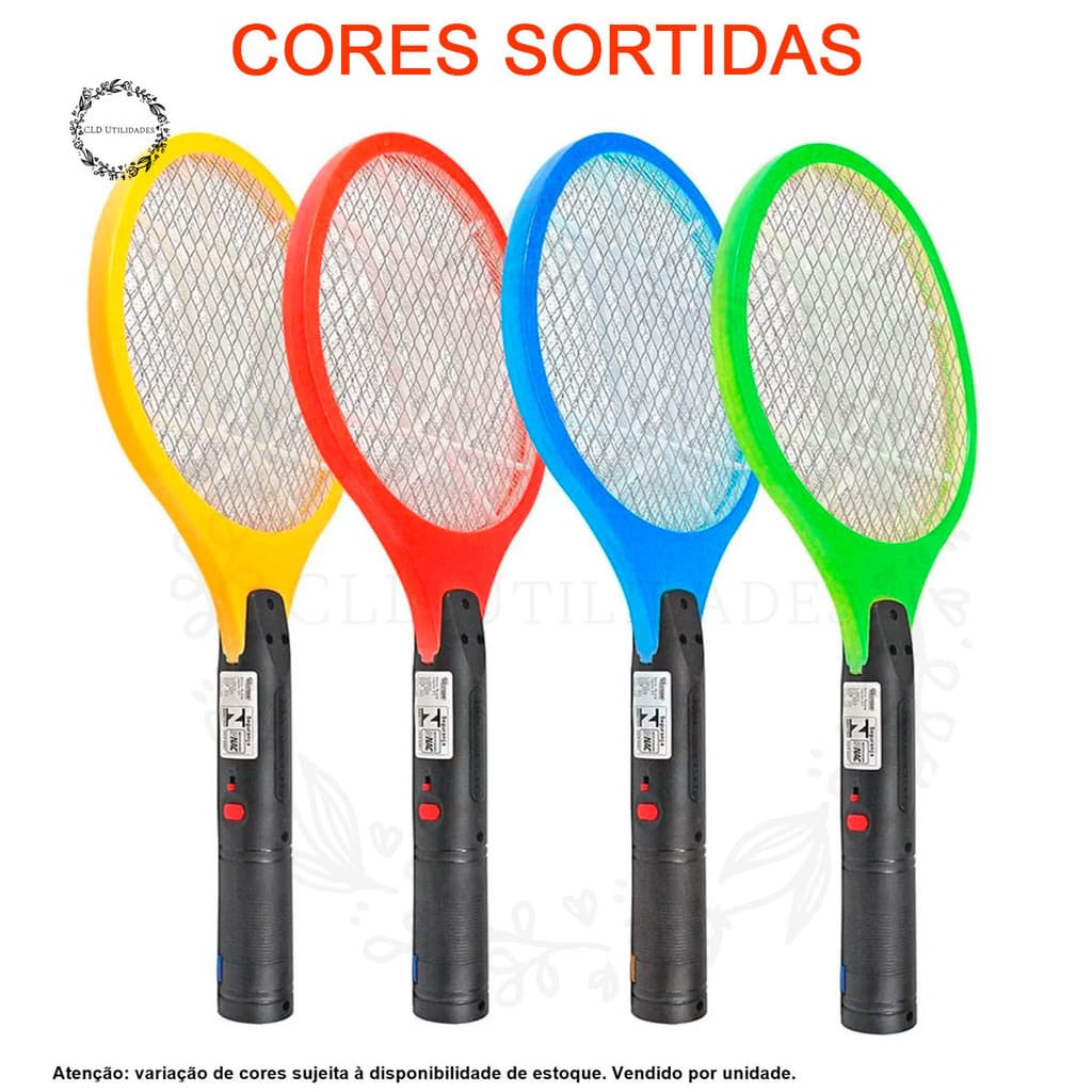 Raquete Mata Pernilongo Elétrica Mosquito Mosca Dengue 110V 220V Bivolt