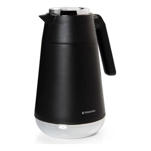 Garrafa Térmica 1 Litro Sassari Preta Para Chá Café Termopro