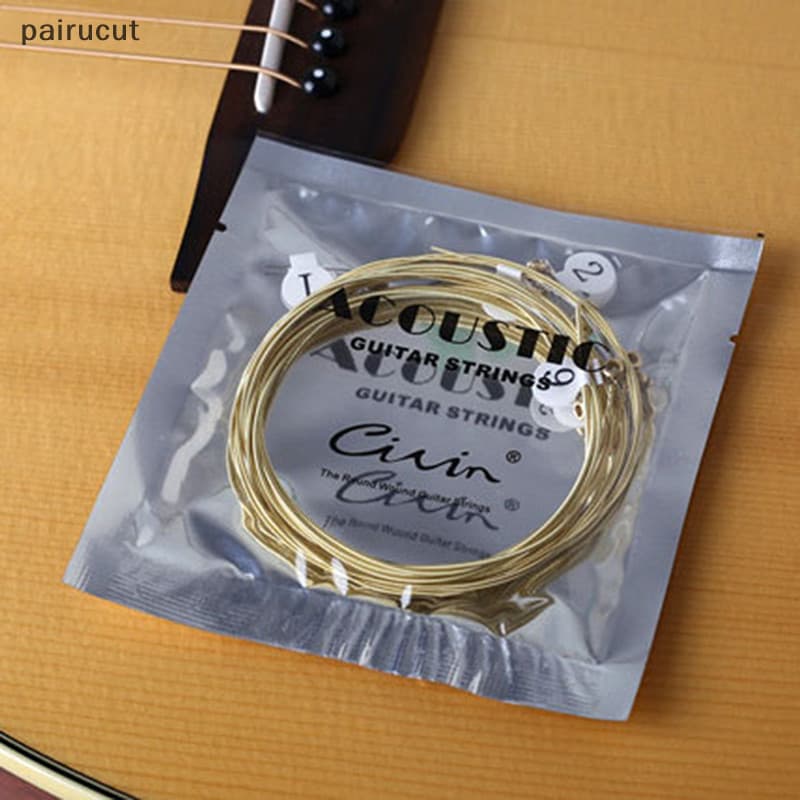 Uiu 1 Conjunto 6 pcs Prática De Cordas De Aço Niquelado Para Violão Acústico Ui