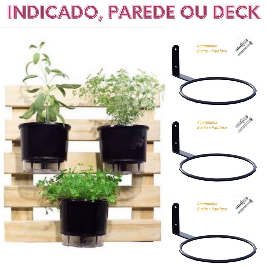 Suporte para plantas de parede vaso de flor