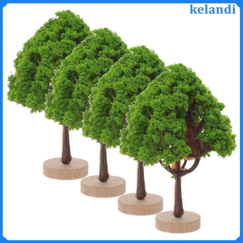 📦 Árvore Miniatura Falsa Verde Durável para Mesa de Areia DIY Modelo e Decoração de Micro Paisagem 4pcs