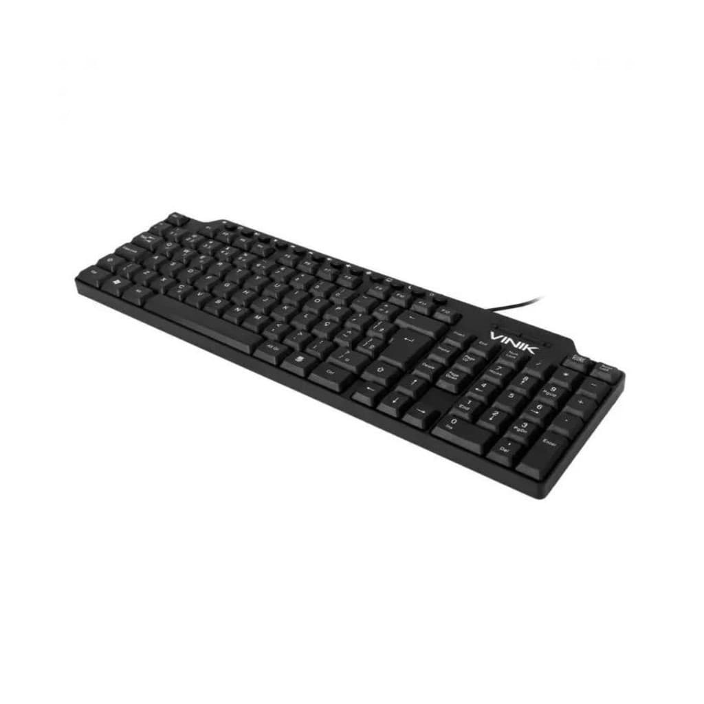 Teclado USB multimídia 12 teclas multimídia  Vinik ABNT2 104 teclas dynamic cabo 1.8M