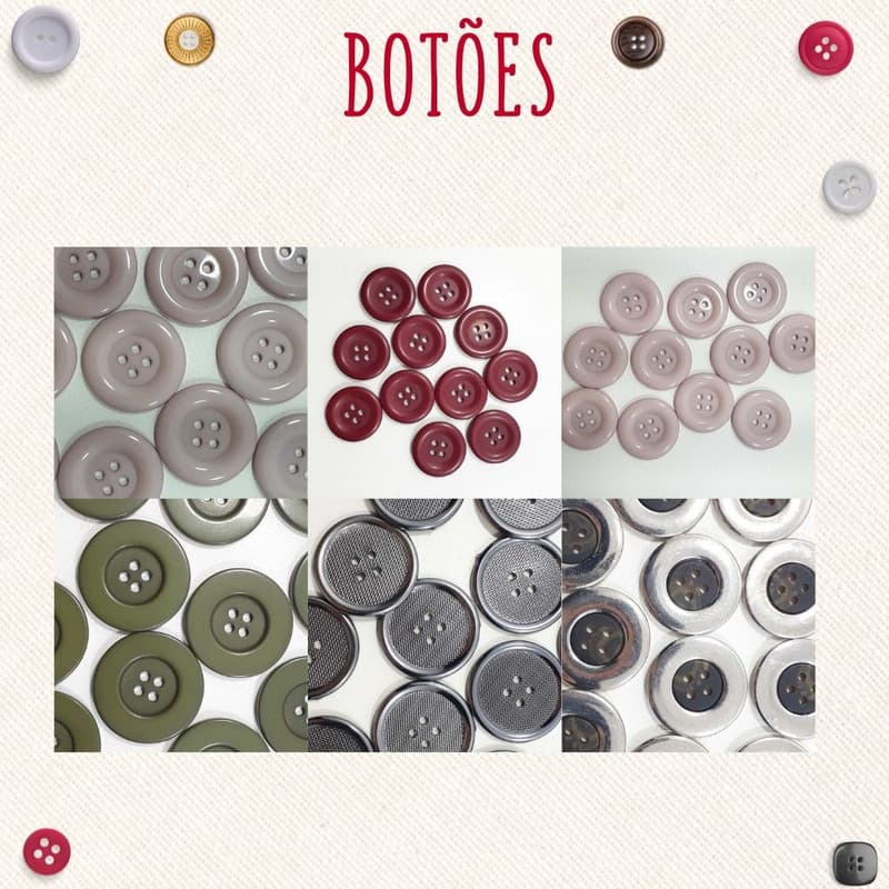 Botões 27mm Botao Alfaiataria para confecção vestidos e artesanato casacos BT27