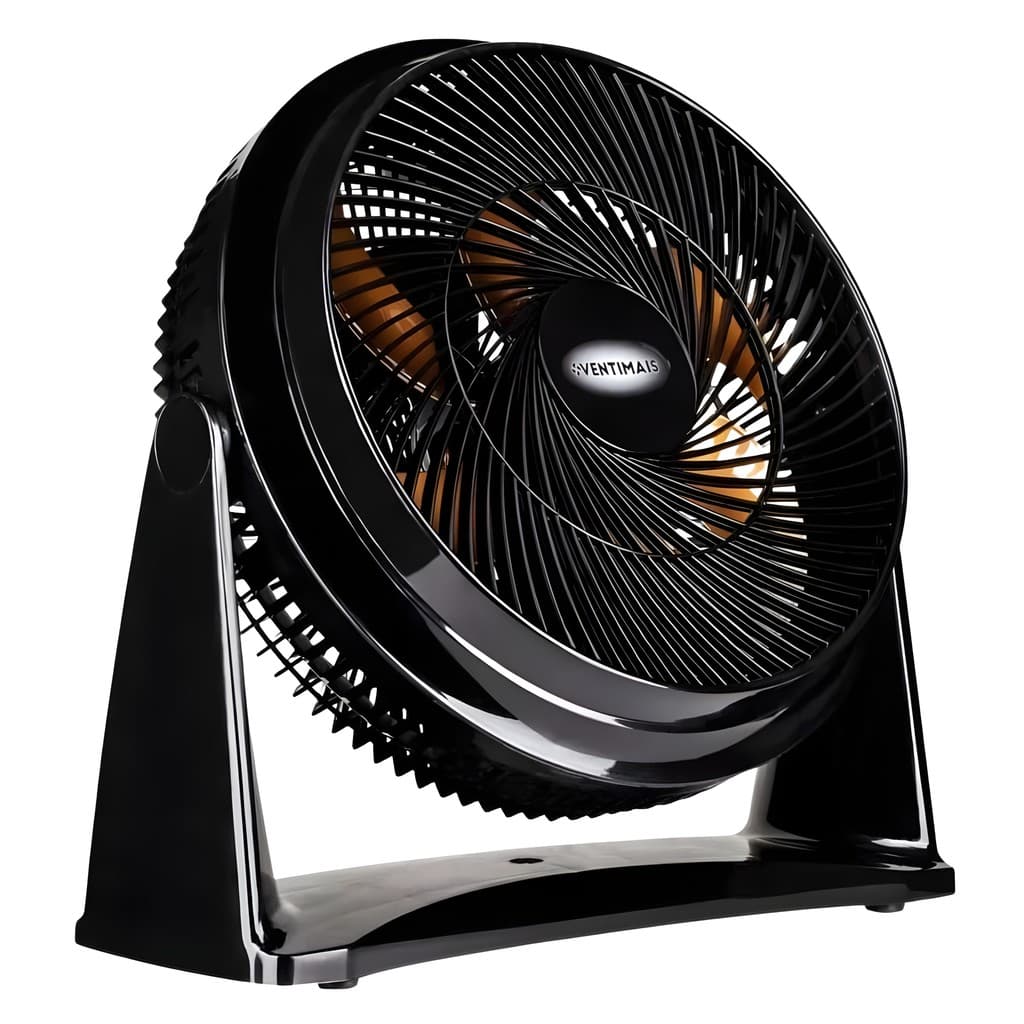 Ventilador Circulador de Ar Ventimais 35cm Chão, Mesa e Parede Preto e Bronze