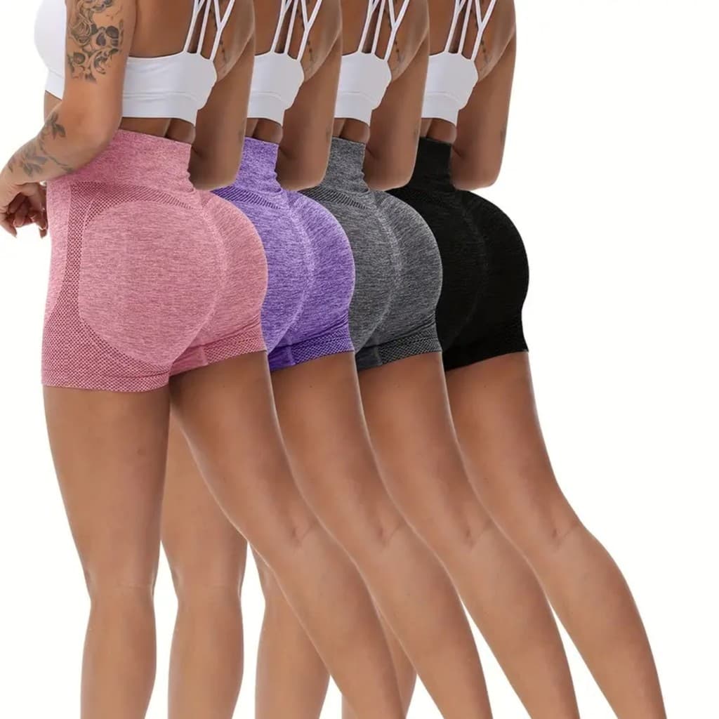 Kit 4 Shorts Levanta Bumbum Fitness Modelador E Confortável