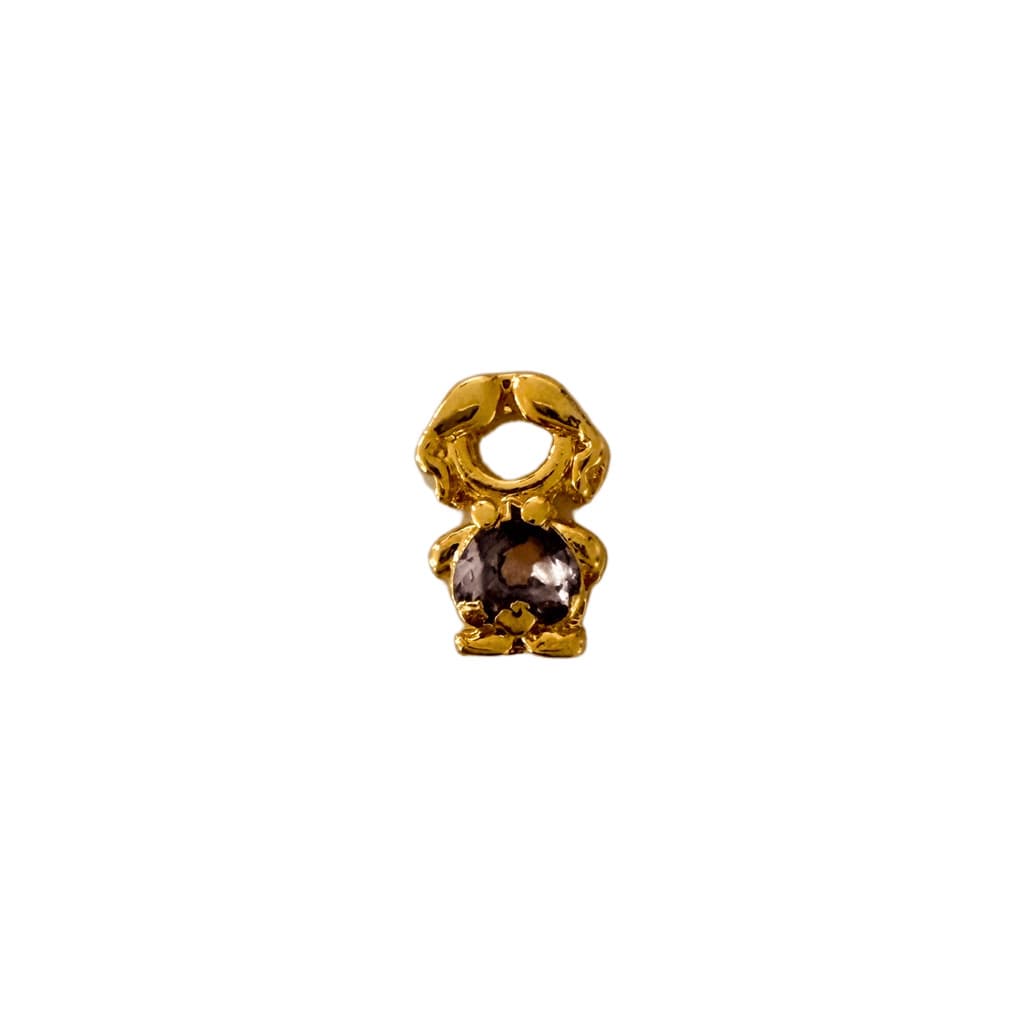 Pingente Menina Banhado a Ouro 18k Coração Rosa Claro Semijoia Ciela