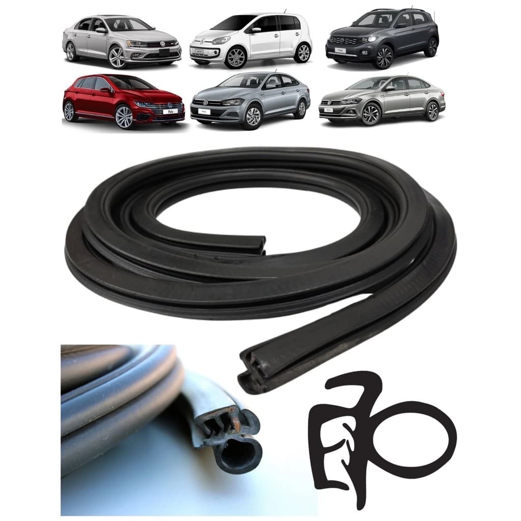Borracha Porta UP Polo Virtus Jetta T-Cross Nivus Taos