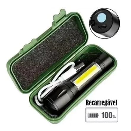 Lanterna tática recarregável mini Com Led E Zoom Recarregável Usb Lanterna De Mao 535