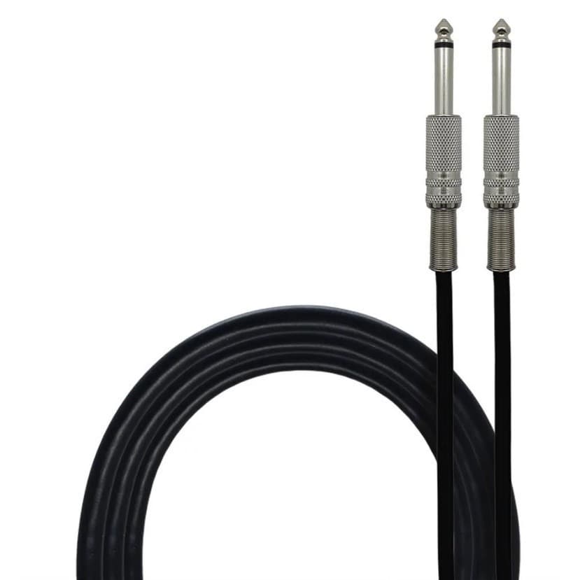Cabo P10 Para P10 Estereo Profissional - Preto 1.5 Metros