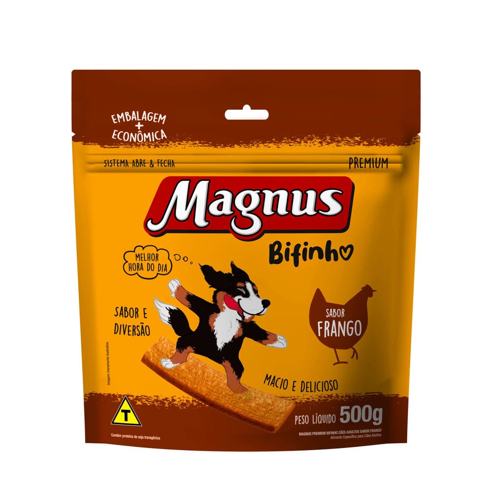 Sache Para Cachorros Magnus Bifinho Frango 500G