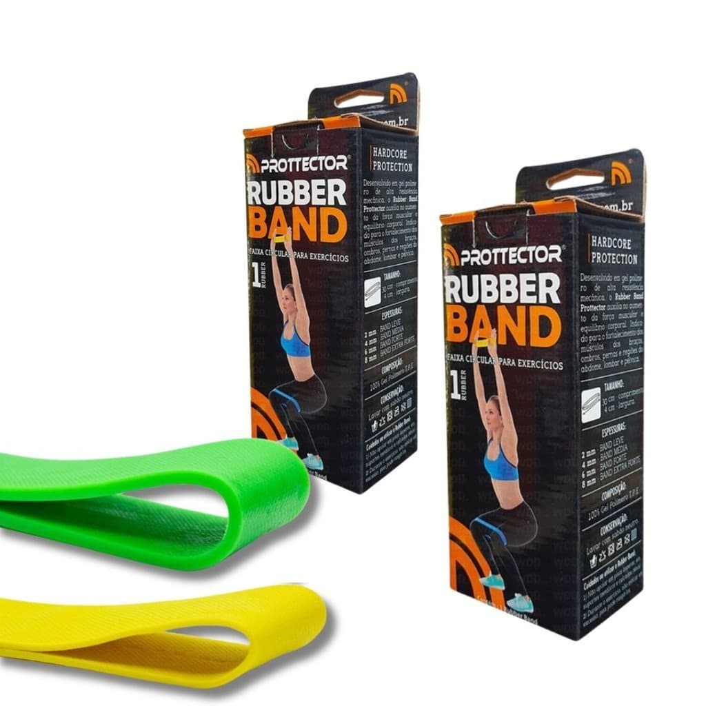 Kit Rubber Band Mini Elástico Fraco + Médio Prottector