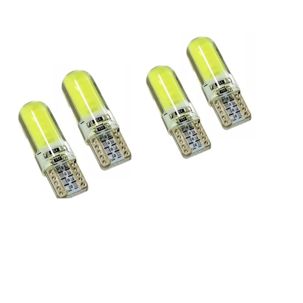 4 Unidades LED Forte silicone T10 8500K Qualidade Top
