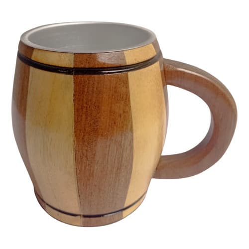 Caneca Térmica Madeira Mescla Vermelha 400ml