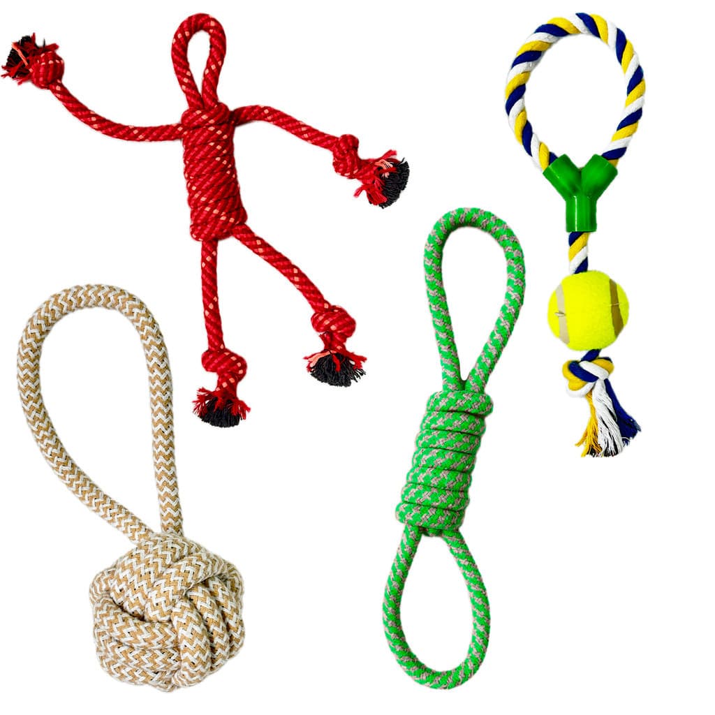 Mordedor Para Cachorro Corda Bolinha Higiênico Brinquedo Para Cachorros Pequenos e Grandes