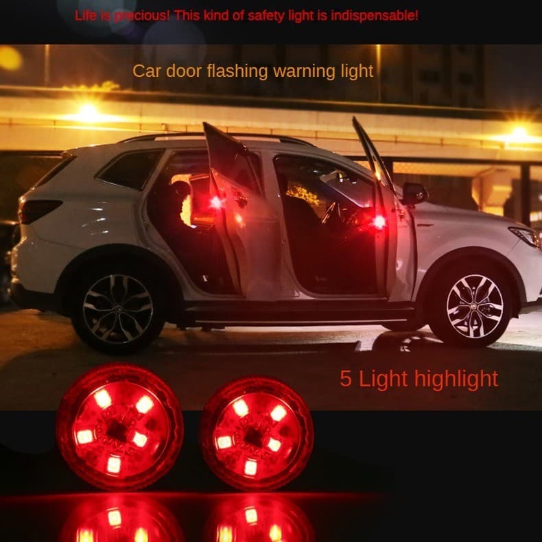 Luz de Advertência Estroboscópica LED Modificação de Porta de Carro Segurança Anti-Colisão Anti-Encostar CarCare