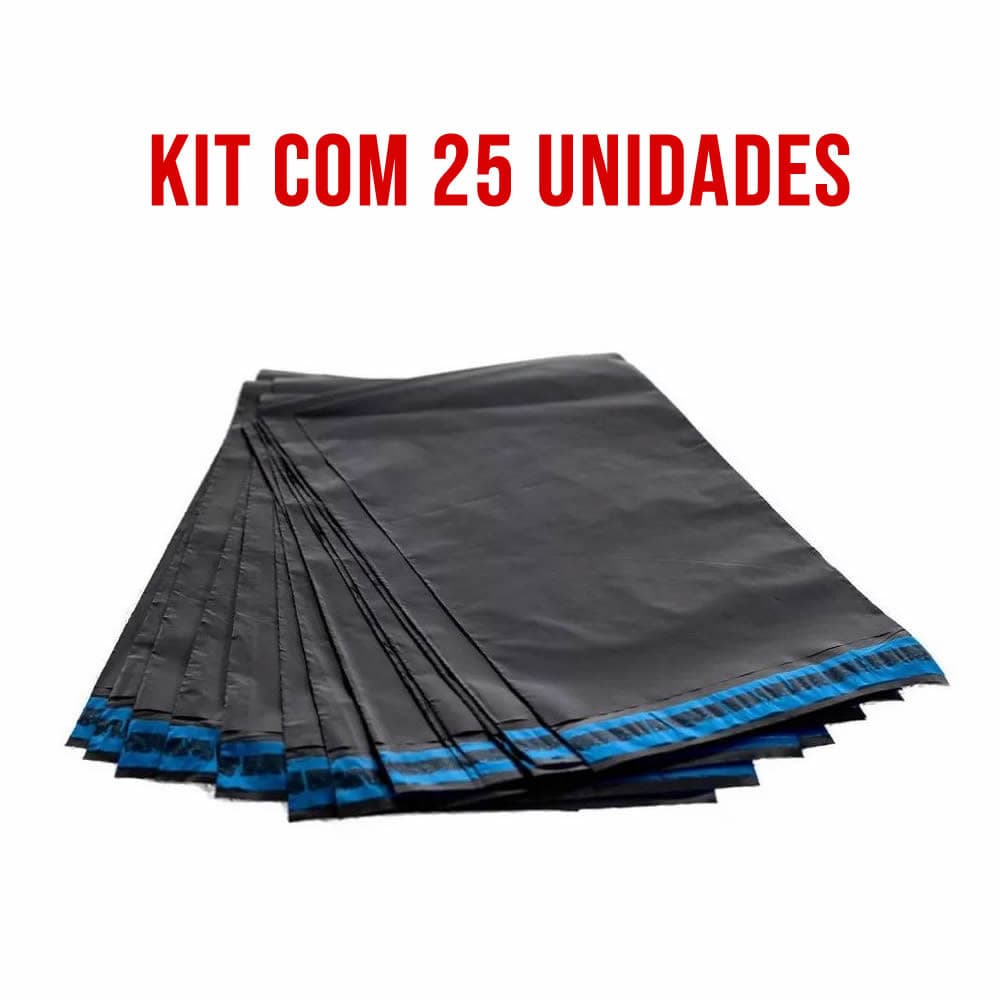 Kit 25 Envelope Segurança Plástico Cinza Eco Reciclado Coex 15x20 15 x 20 cm