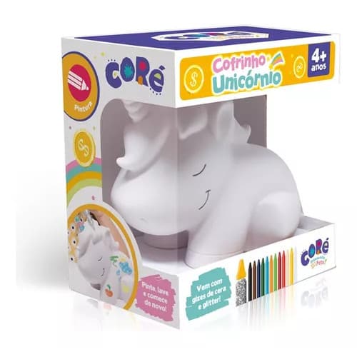 Cofrinho Unicórnio Com Giz E Gliter - Toyster
