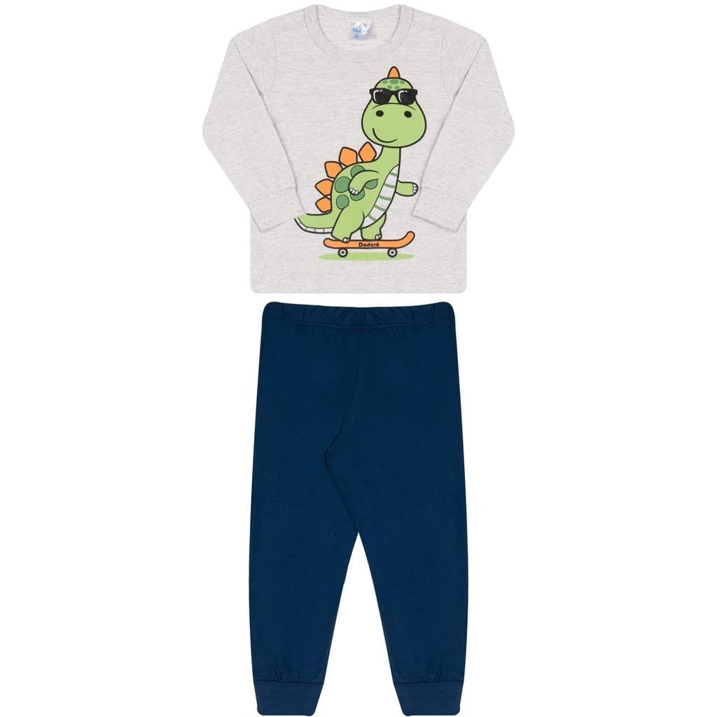 Conjunto Pijama MAsculino Dino Skate Dodarô Kids  1