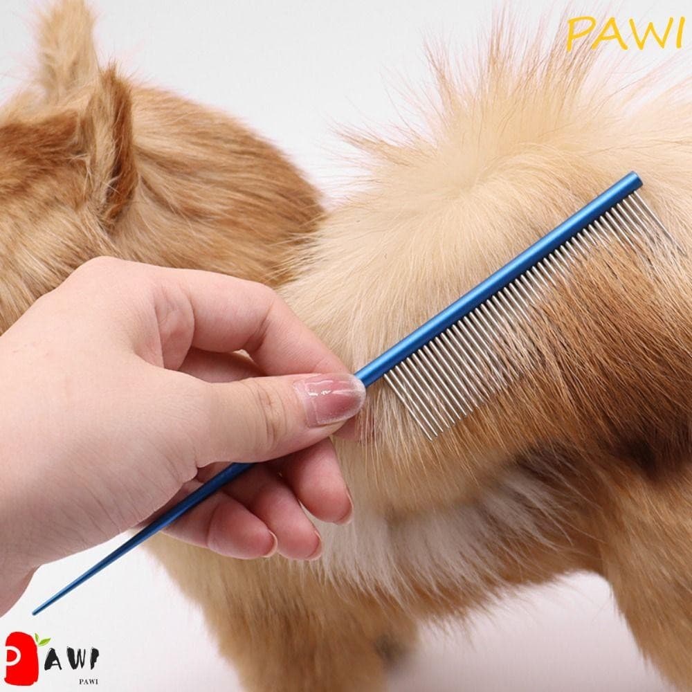 PAWI Pet Flea Comb , Pente De Aço Inoxidável Sem Ferrugem Para Cães , Prática Limpeza Colorida Do Dente Denso